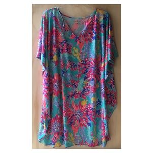 BRAND NEW Lily Pulitzer Turquoise Caftan Coverup